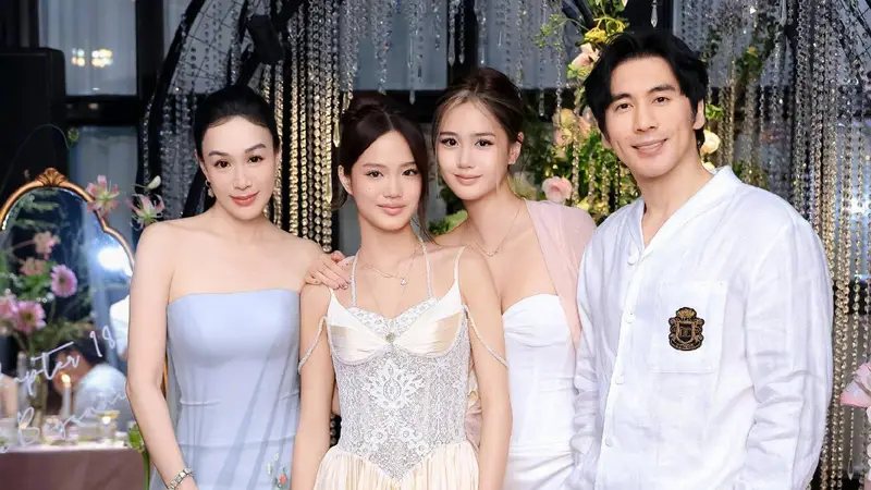 钟丽缇为二女儿庆祝生日 18岁Jaden手捧鲜花被宠成小公主