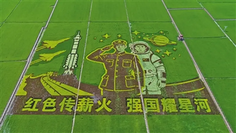 稻田作画绘山河