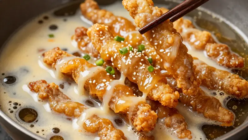 软炸里脊:外酥里嫩不返潮,大厨独家调粉秘方
