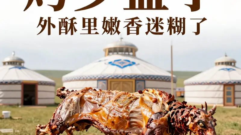 烤全羊仪式感拉满!蒙古包里的盛宴,外酥里嫩香迷糊了
