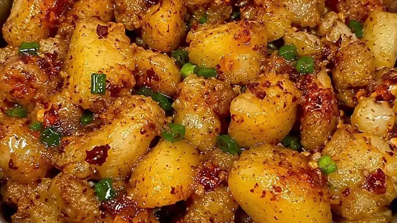 外焦里糯会爆汁！这盘孜然土豆比肉还香，好吃到舔手指！