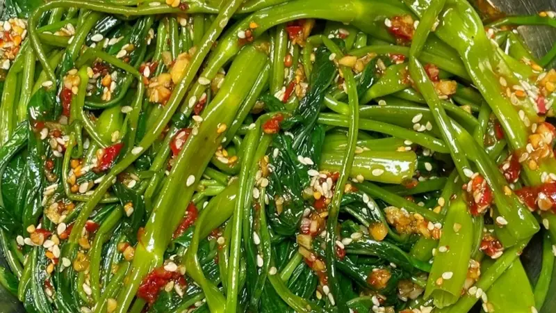 夏日开胃凉拌空心菜，清爽解腻巨下饭️
