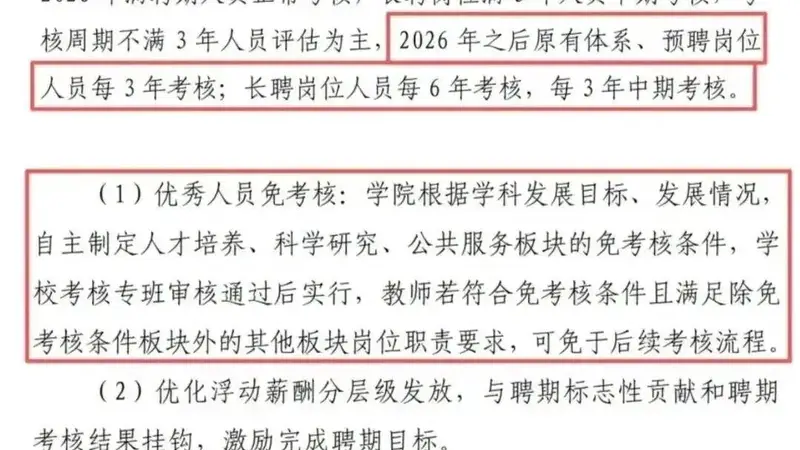 取消长聘制!同济大学动手了:全员动态考核,不合格者降薪降级,转岗解聘