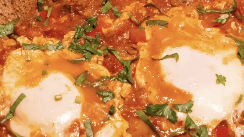 晚餐做突尼斯北非蛋，低脂开胃！