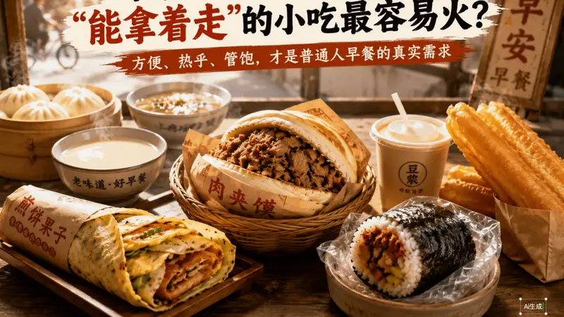 中国早餐那么多,为什么“能拿着走”的小吃最容易火?