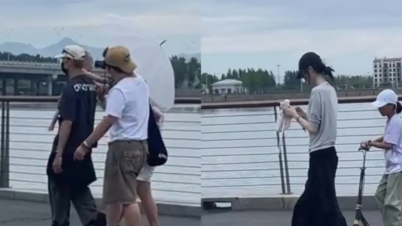 陈伟霆与何穗带儿子出游被偶遇 单手抱娃父爱满满