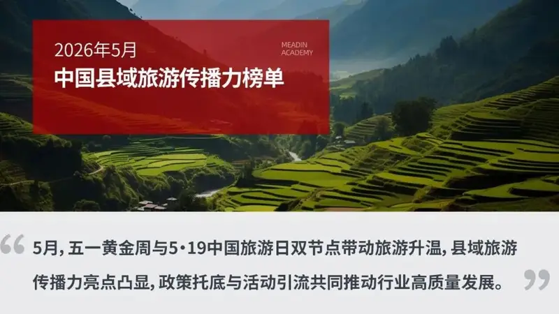 山水出圈!嵩县登2026年5月县域旅游传播力百强全省第一、全国第24名