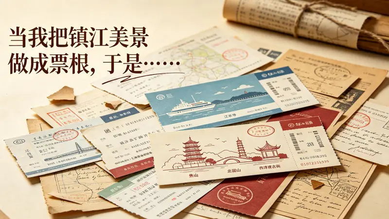 当我把镇江美景做成票根，于是……