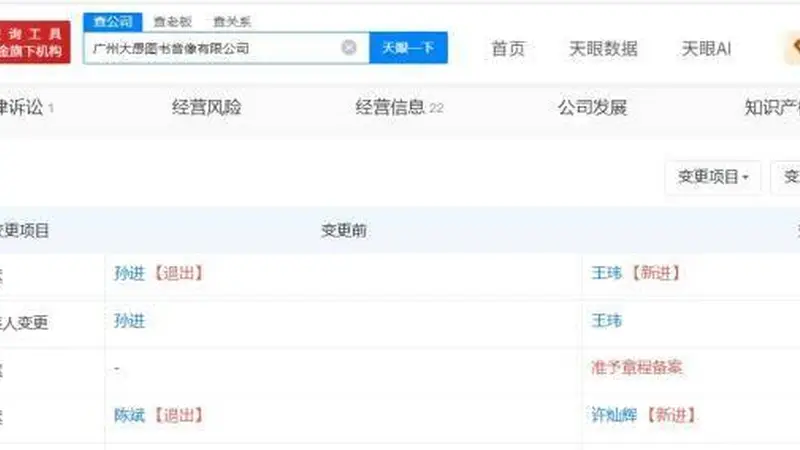 东方甄选CEO退出广州大愚图书音像公司